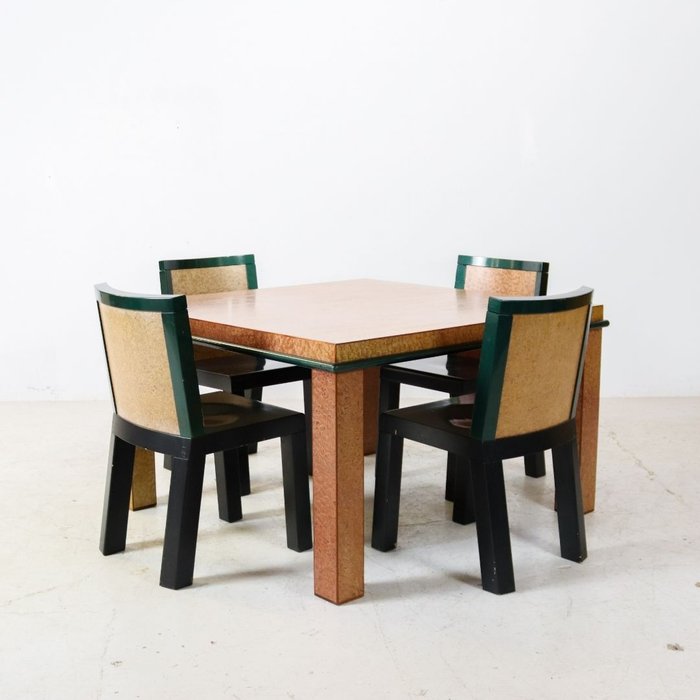 Leitner - Ettore Sottsass - 椅子 (5) - 多瑙河 - 伯尔胡桃木, 木, 单板