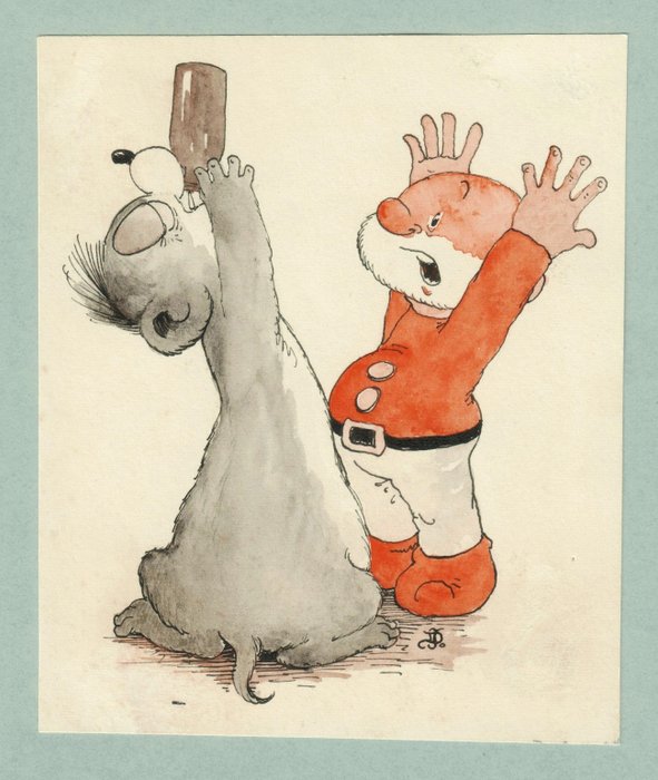 Dulieu, Jean - 1 Original colour drawing - Paulus de Boskabouter - Eva - (jaren 1950)