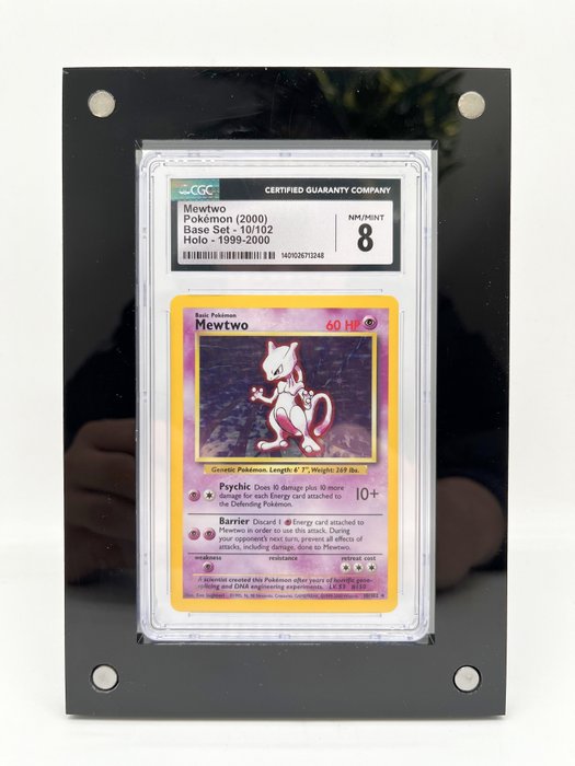 The Pokémon Company - Graded card - Mewtwo holo - Base Set - 2000 - CGC 8