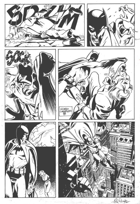 Caracuzzo, Giancarlo - 1 Original page - Batman vs Joker - 1998
