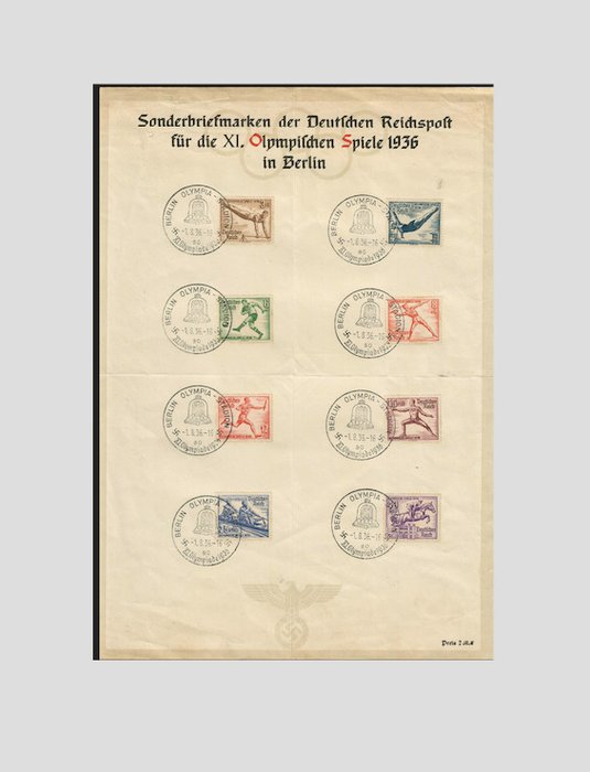 Saksan valtakunta 1936/1939 - Valikoima FDC:itä ja lohkoja Saksan valtakunnasta ja Danzigista. Tarkista kaikki sivut.