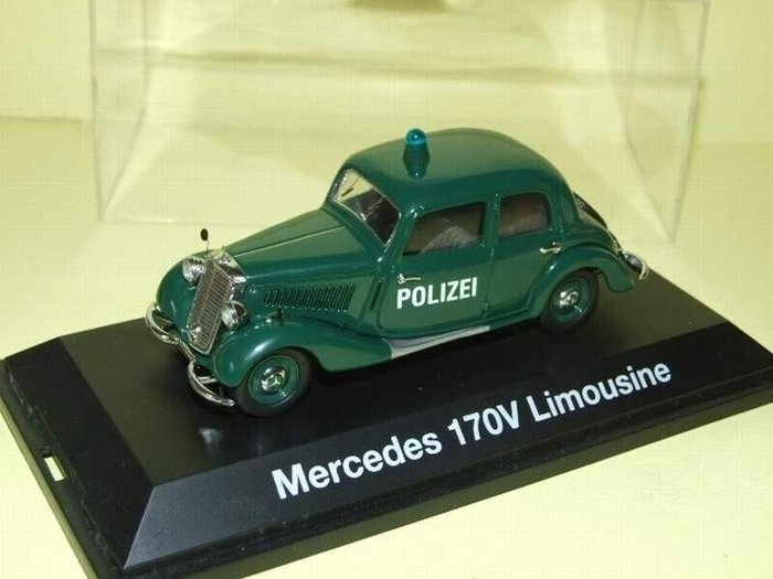 Schuco 1:43 - Modelbil - ref. #02364 - Mercedes Benz 170V Limousine Saloon Berlina "Polizei" 1949/1954