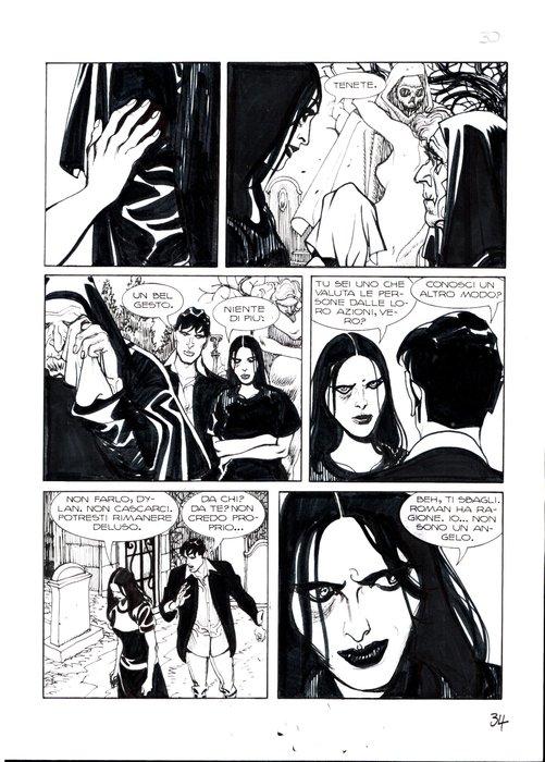 Mari, Nicola - 1 Original page - Dylan Dog Gigante #17 - "La statua di carne" - 2008