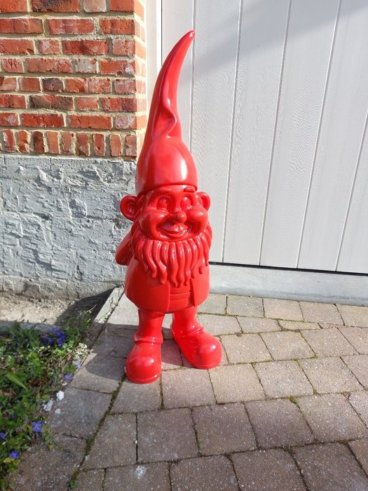 塑像, garden statue 95 cm high gnome pin hat - 95 cm - 聚树脂
