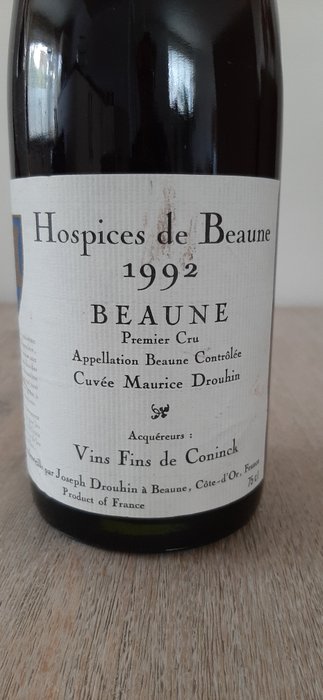 1992 Joseph Drouhin , Hospice de Beaune "Cuvée Maurice Drouhin" - Beaune 1er Cru - 1 Flasche (0,75Â l)