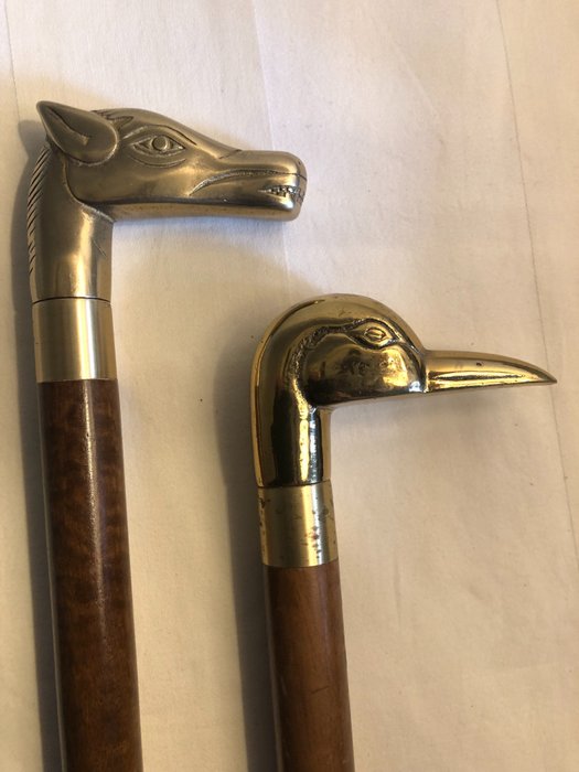手杖  (2) - 木材和黄铜