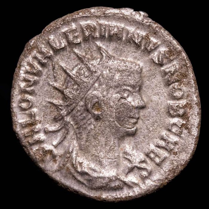 罗马帝国. 萨洛尼努斯 （公元 260）. Antoninianus From the oriental mint of Samosata, spring 258 A.D. SPES PVBLICA  (没有保留价)