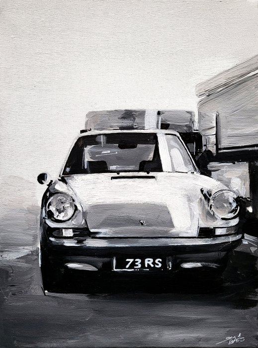 Artwork - Porsche - Porsche 911 - Original painting Art -  Baes Gerald - 2016
