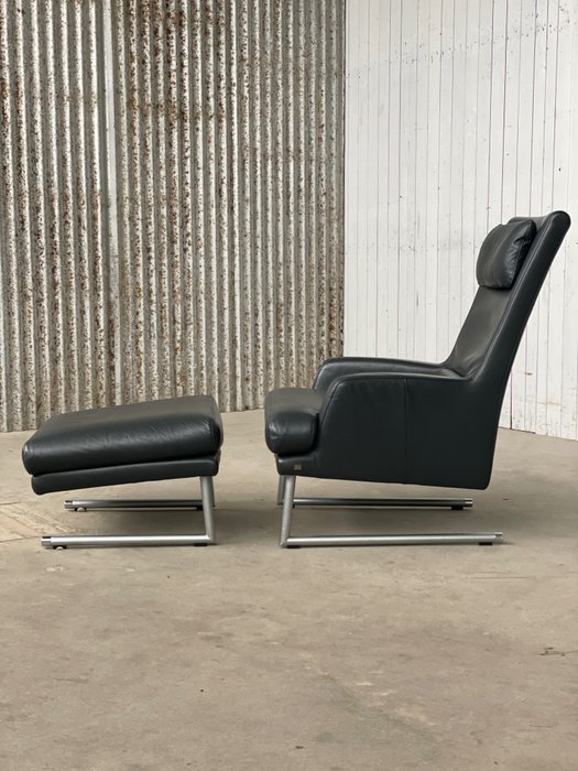 Rolf Benz - 扶手椅子 - 奥斯曼 - HSE 4700 - 皮革, 钢材（不锈钢）