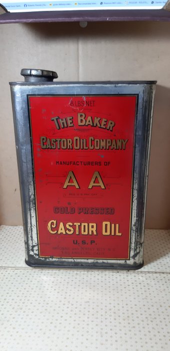 ÖLJYKANELLI 8 LBS NETTO - The Baker Castor Oil Company - Bayonne and Jersey City N.J. Los Angeles California - 1900