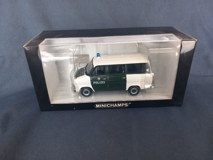 MiniChamps 1:43 - 模型車 - Ford Transit 1971 Bus - 漢堡警察