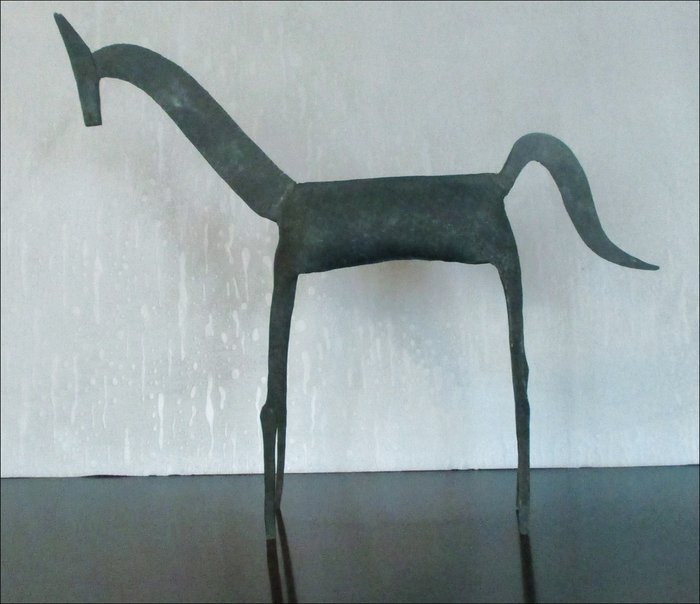 Figur - Fraai gestileerd paard (hoogte 34 cm) - järn