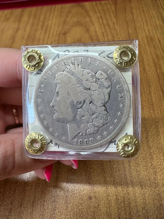 Ηνωμένες Πολιτείες. Morgan Dollar 1893-CC (Carson City) KEY DATE!