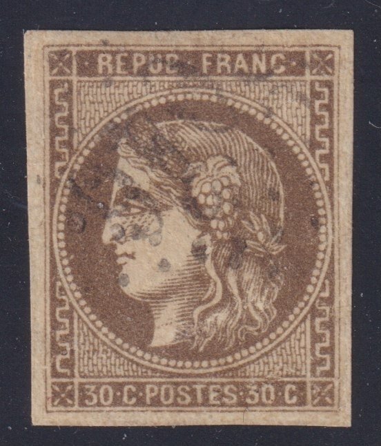 法国 1870 - 波尔多，从 N° 47 取消。边缘好，非常漂亮 - Yvert