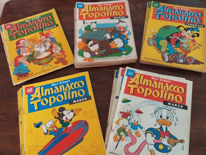 Almanacchi Topolino - Albi vari, annate 1957/1962 - 19 Comic - Prima ediție - 1957/1962