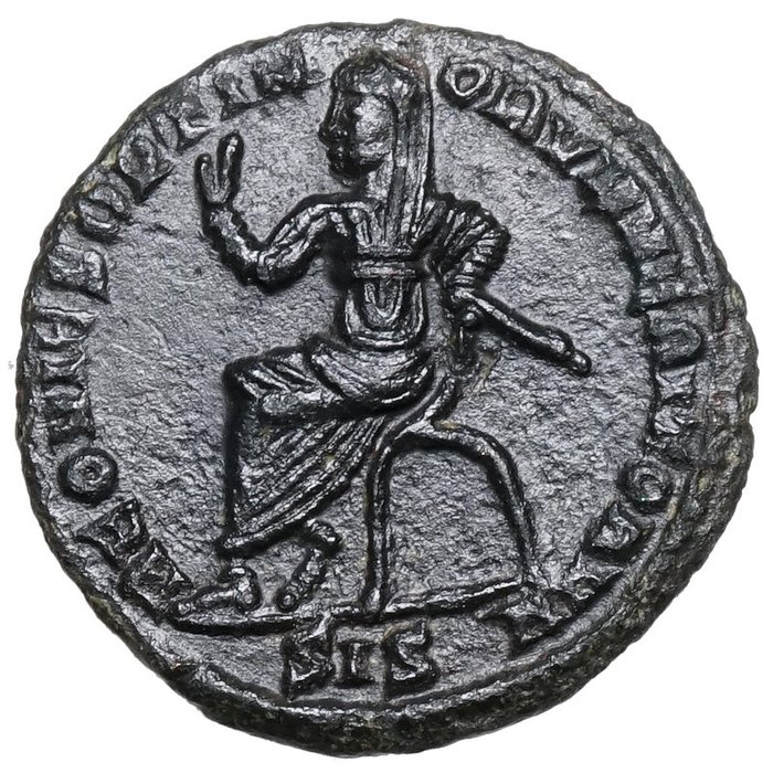 Römisches Reich. Claudius Gothicus (268-270 n.u.Z.). 1/2 Follis Divus Claudius II. Gothicus (268-270) Siscia, verschleierter Kaiser