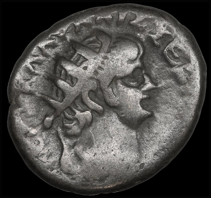 埃及亚历山德拉. 尼禄 （公元 54-68）. Tetradrachm with Serapis
