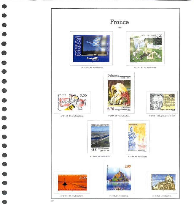 Frankrig 1998/2002 - Flot samling i et Yvert & Tellier album + etui - Se de 66 billeder
