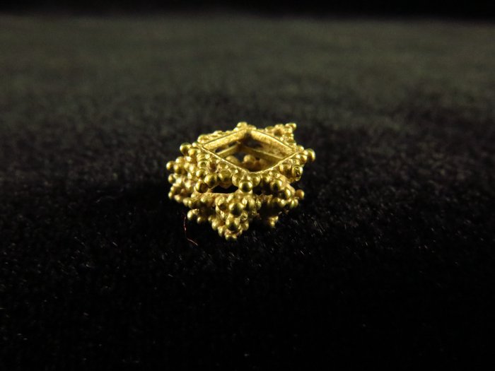 Römisches Reich Gold verzierte Perle - 1.1 cm  (Ohne Mindestpreis)