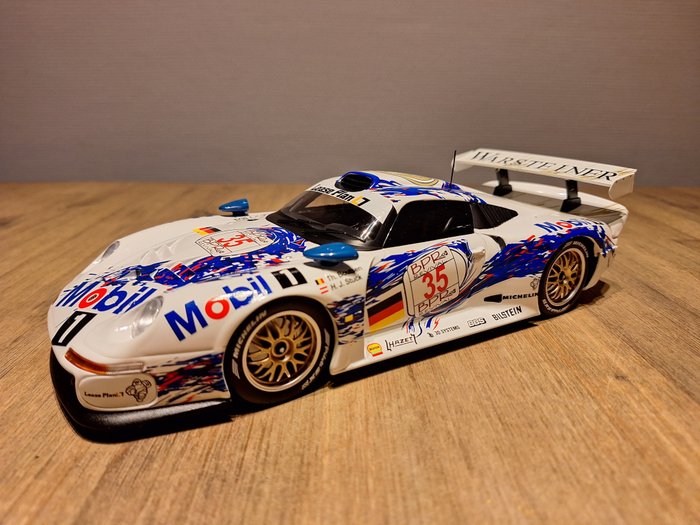 Werk83 1:18 - Coche de carreras a escala - Porsche 911 GT1 - Boutsen/Stuck - 4h Spa 1996