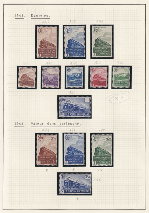 Frankrike 1939 - Postpakker mellom nr. 174 og nr. 233, Ny** og ny*, Suveren kvalitet. - Yvert
