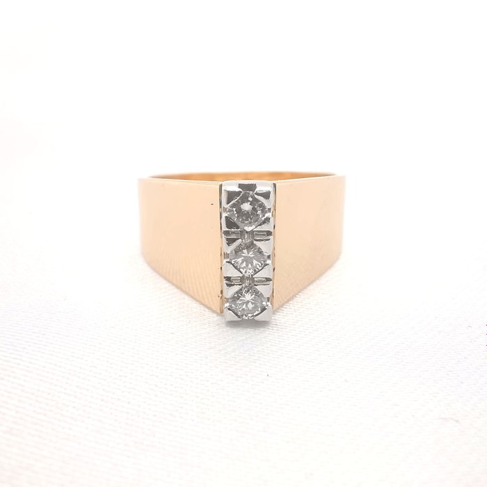 Anello - 18 carati Oro rosa -  0.30 tw. Diamante 