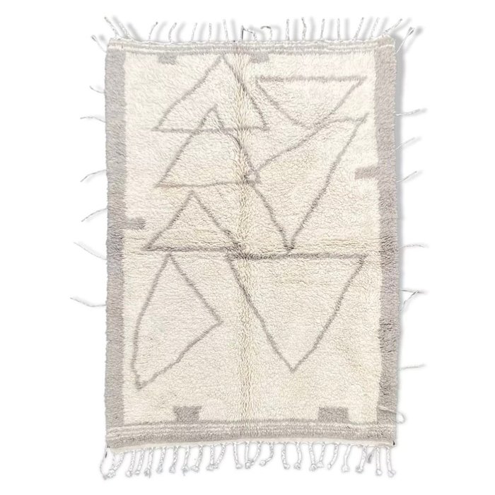 Σύγχρονο μαροκινό βερβερικό χειροποίητο χαλί - Κιλίμι - 270 cm - 175 cm - μπενί ουρά μαροκινός βερμπέρης