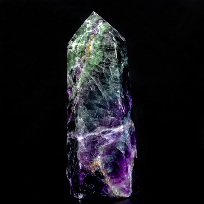 Rainbow Fluorite av hög kvalitet torn - Höjd: 18.3 cm - Bredd: 7.3 cm- 1511 g
