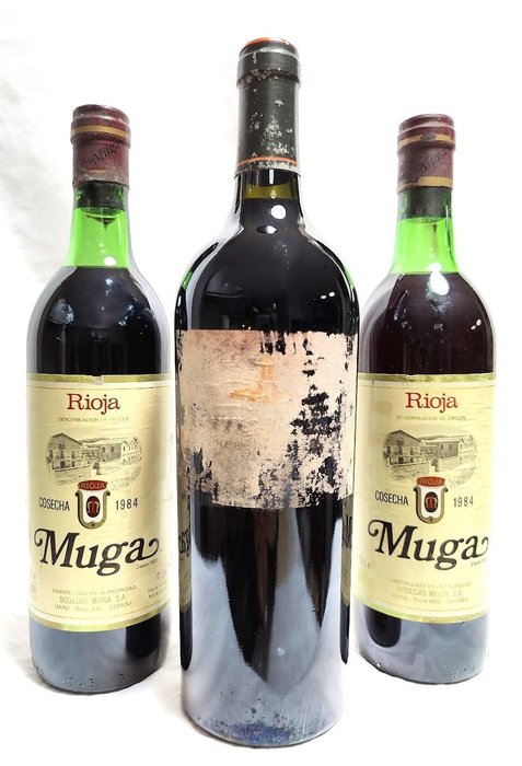 1991 Bodegas Muga, Torre Muga & 1984 Muga, Crianza x2 - Rioja - 3 Flaskor (0,75L)
