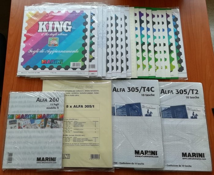 Ιταλική Δημοκρατία 1973/2006 - Επιλογή φύλλων Marini King / Europa Update που περιλαμβάνονται στην περίοδο.