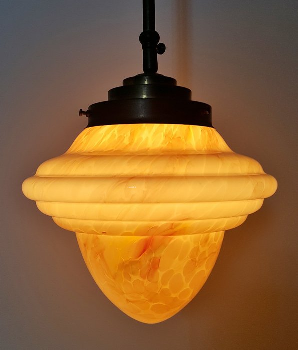 Lampe - Eichel - Glas, Messing