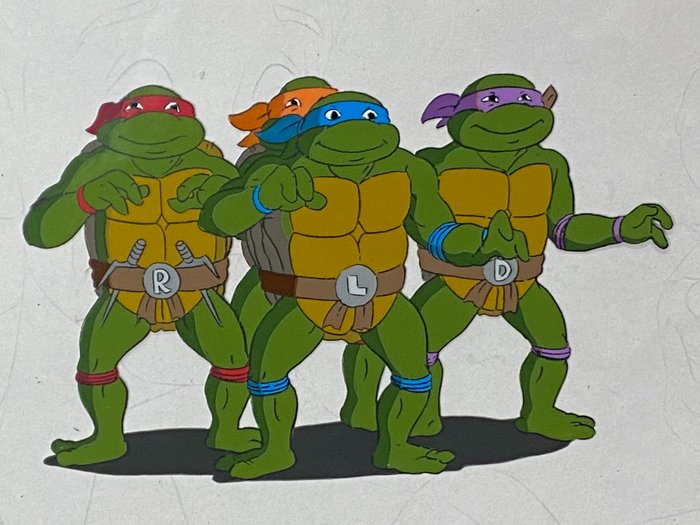Teenage Mutant Ninja Turtles (Murakami-Wolf-Swenson, 1987-1996) - 1 Animație originală cel și desen