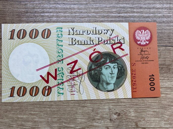 Polen. - 1000 Zlotych 1965 - WZOR / SPECIMEN - Pick 141s2  (Ohne Mindestpreis)
