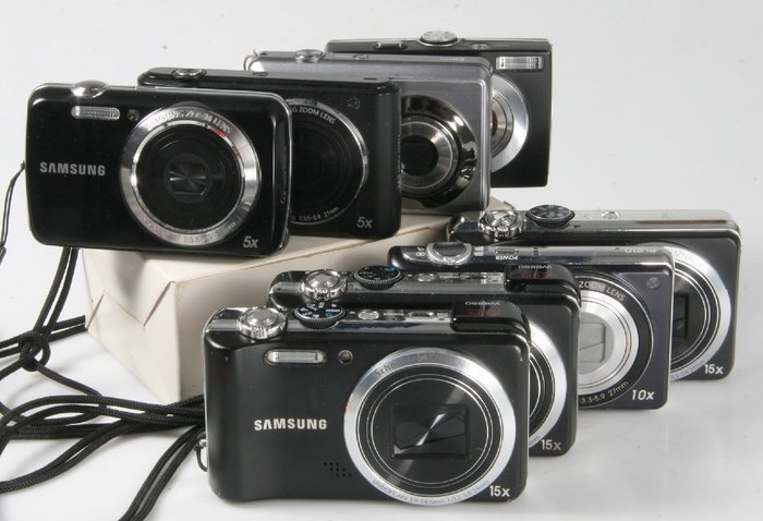 Samsung 8 diverse compact camera's - not tested - 數位輕便相機