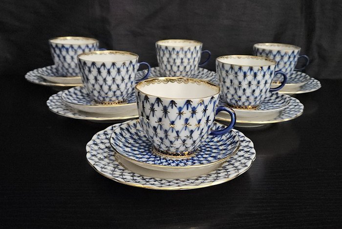 Lomonosov Imperial Porcelain Factory - 6人用咖啡套装 (12) - 瓷