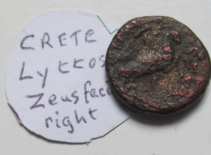 克里特岛，利托斯. AE21 circa 320-270 B.C. - rare cointype - Eagle right