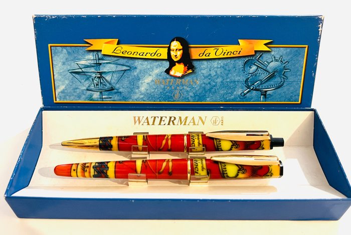 Waterman - Leonardo DaVinci - Limited Edition Fountain & Rollerball Pen Set - Stilou fântănă