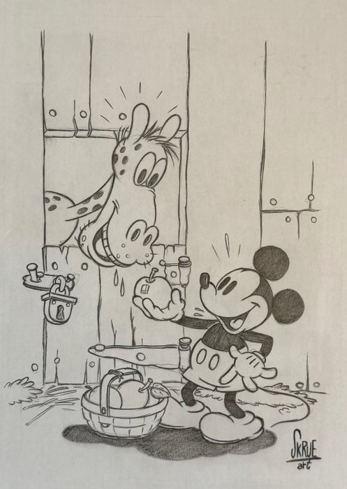 SkrueArt - Mickey Mouse And His Horse Tanglefoot