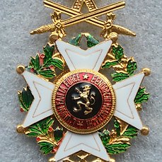 België – Medaille – Officier de l’Ordre de Léopold militaire avec glaives argentés