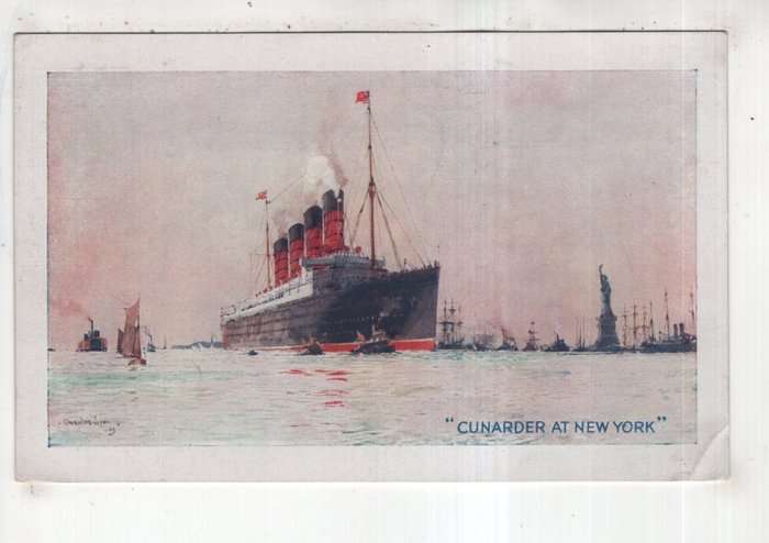 Sammlung von Seeschiffen, Seepassagierschiffen verschiedener Linien - Postkarte (101) - 1900-1980