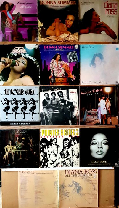 Diana Ross, Donna Summer, Pointer Sisters Various Artists/Bands in Soul/Funk / Disco - LP - Verschiedene Pressungen (siehe Beschreibung) - 1973