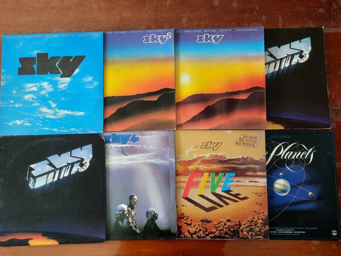 Sky and related - 8 x Album including 3 x double album - Több cím - 2xLP Album (dupla album) - Various pressings - 1977