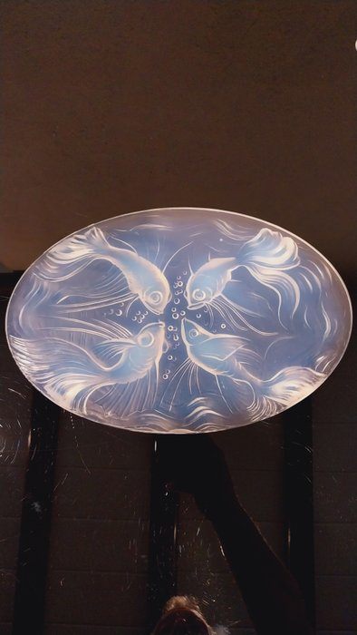 Verlys - 餐桌中央装饰 - 中国鱼  - 乳白色玻璃