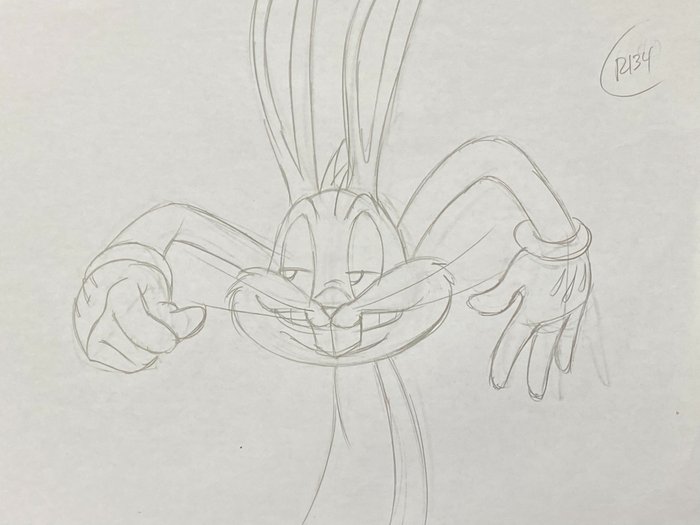 Looney Tunes (ca. 1980's) - 1 Dessin original de Bugs Bunny - 43x28 cm (grand format)