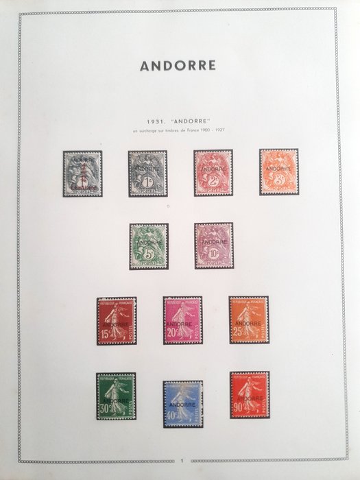 Francia gyarmat 1938/1973 - ÉRTÉKELÉS +3500 - Nagyon szép új és szinte teljes készlet Andorra, Posta, PA és Adók, sorozat
