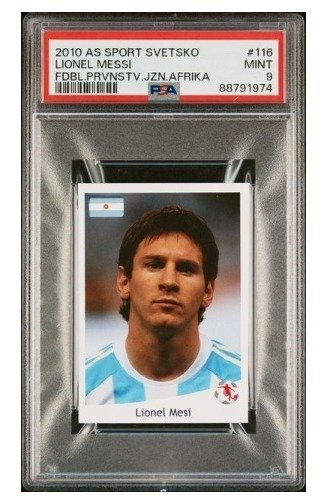 2010 - AS Sport - Svetsko Futbalsko Prventsvo World Cup - Lionel Messi - #116 - 1 Graded card - PSA 9