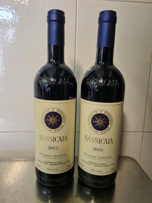 Tenuta San Guido, Sassicaia; 2015 & 2016 - Bolgheri DOC - 2 Bottles (0.75L)