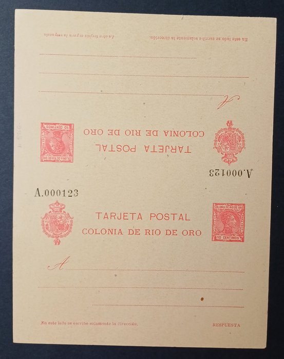 Rio de Oro 1907 - Uitgevouwen postwaardestukken - Edifil EP4