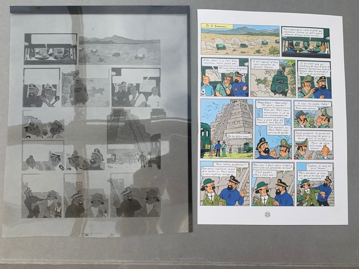 Tintin T23 - Tintin et les Picaros - Film Cello page 25 Mise en couleurs - 1 印刷套裝 - 再版