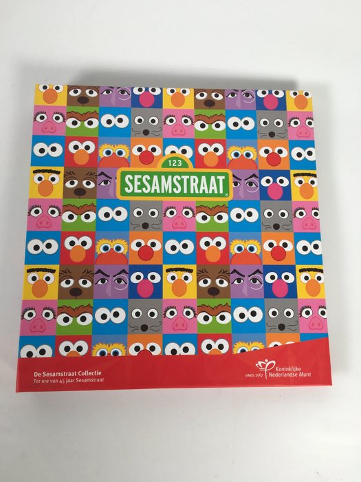 荷蘭. Beatrix (1980-2013). Coin Card "Album 45 jaar Sesamstraat" (12 Coincards)  (沒有保留價)
